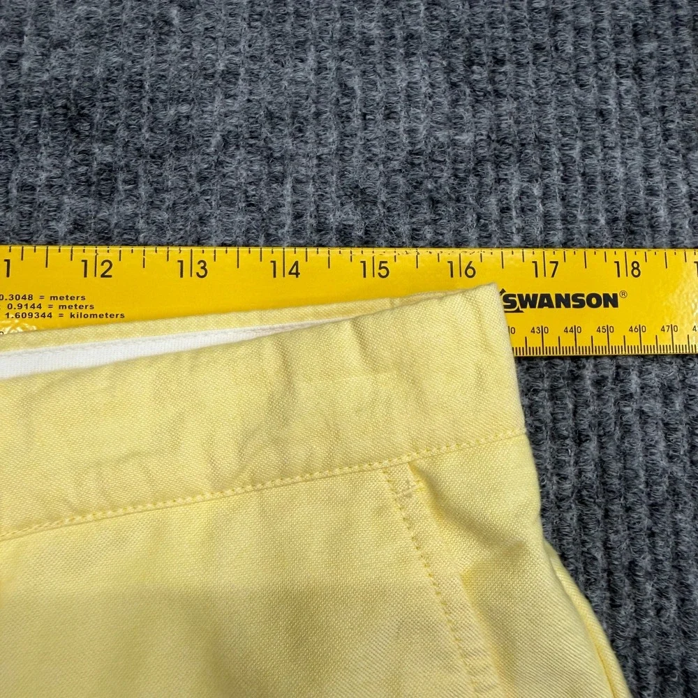 NWT Vtg Polo Ralph Lauren Yellow Cotton Flat Front Chino Shorts Mens 32x9.5 In